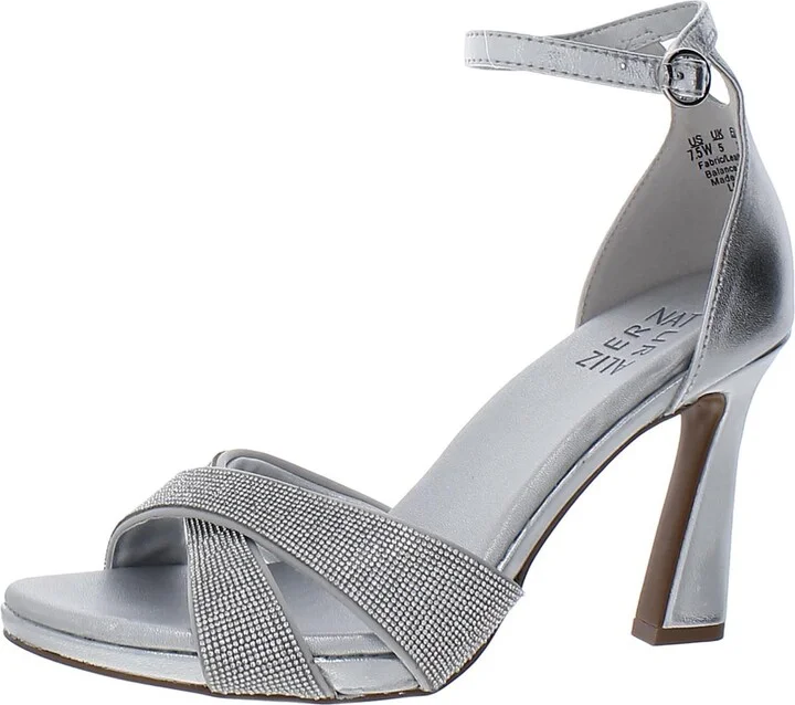Lizbeth Womens Leather Open Toe Pumps