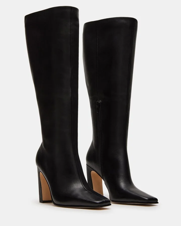 Lizette Black Leather Wide Calf - Image 3