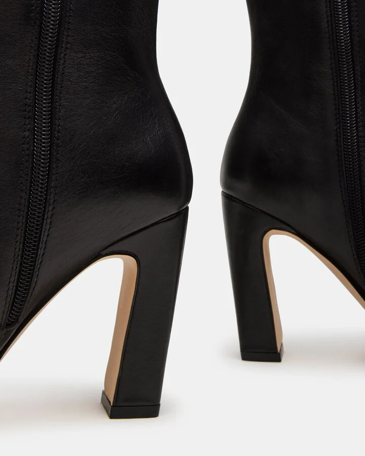 Lizette Black Leather Wide Calf - Image 4