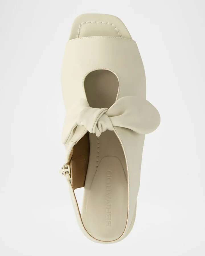 Lizzie Leather Knot Zip Sandals - Image 5