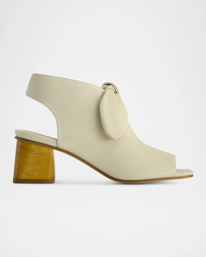 Lizzie Leather Knot Zip Sandals