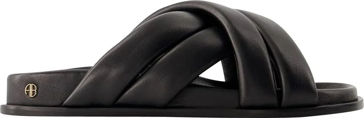 Lizzie Slides - Anine Bing - Leather - Black