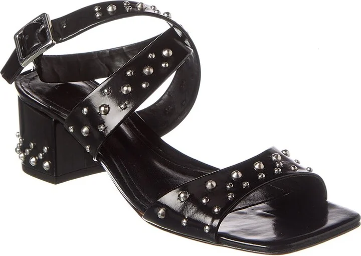 Lizzy Mid Block Leather Sandal