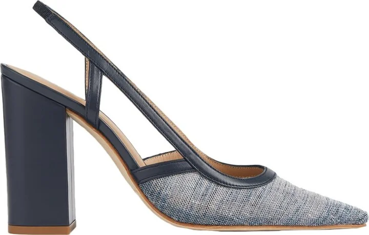 Lk Bennett Etta Leather-Trim Pump