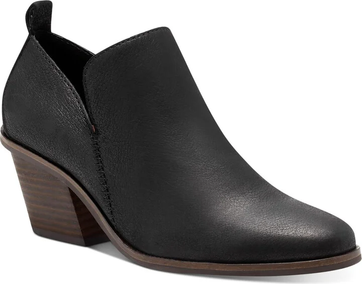 LK Victorey Womens Leather Almond Toe Shooties
