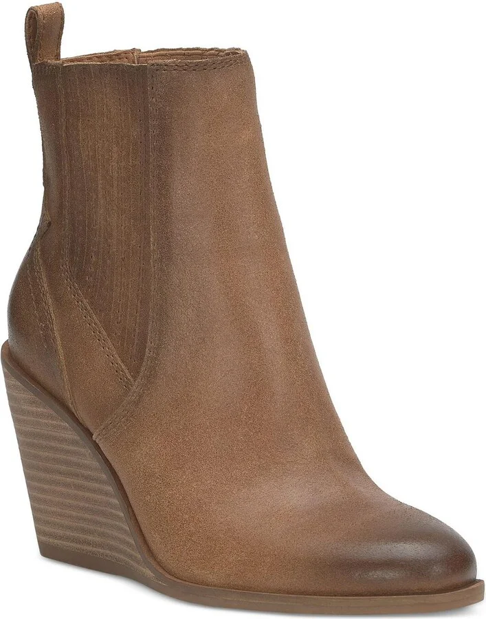 LKWILANO Womens Laceless Leather Ankle Boots