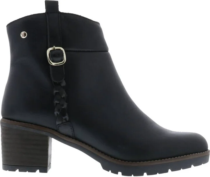 Llanes Leather Ankle Boots In Black