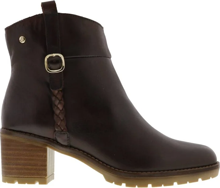 Llanes Leather Ankle Boots In Caoba