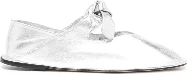 Llasada metallic ballerina shoes