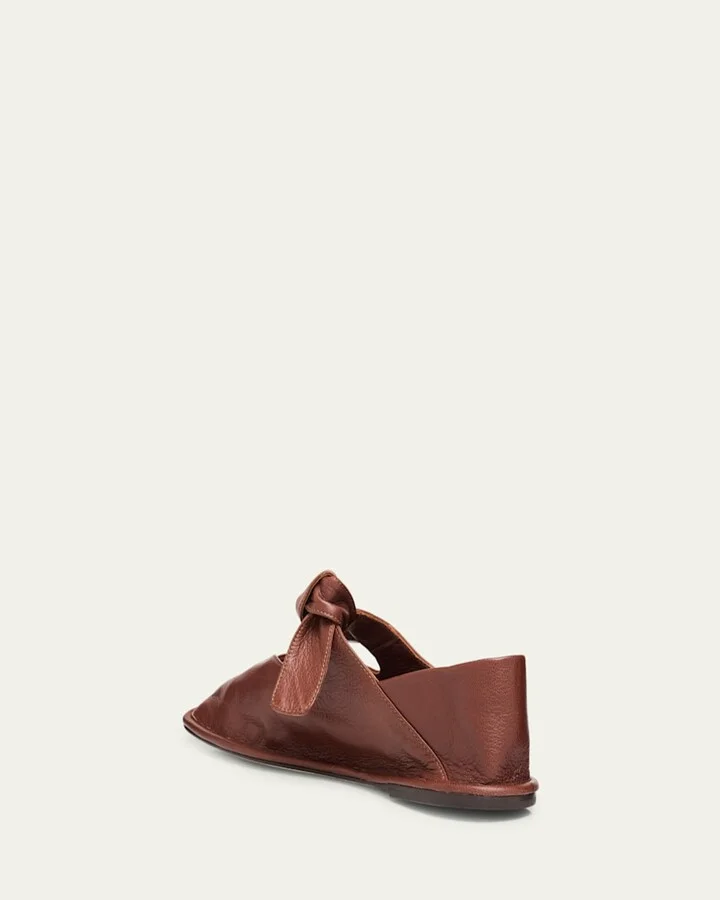Llasada Supple Leather Bow Flats - Image 2