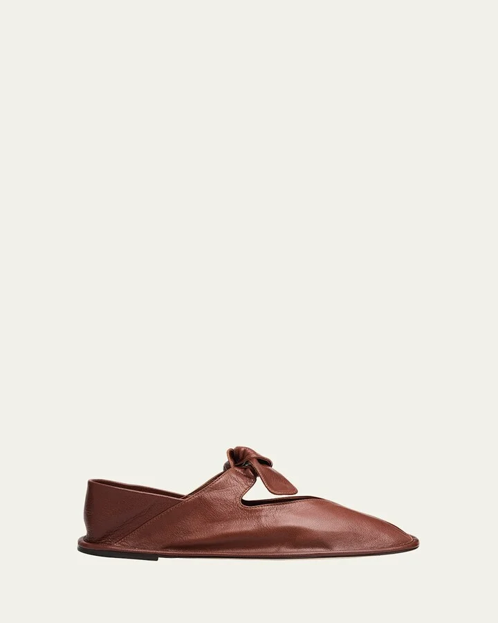 Llasada Supple Leather Bow Flats