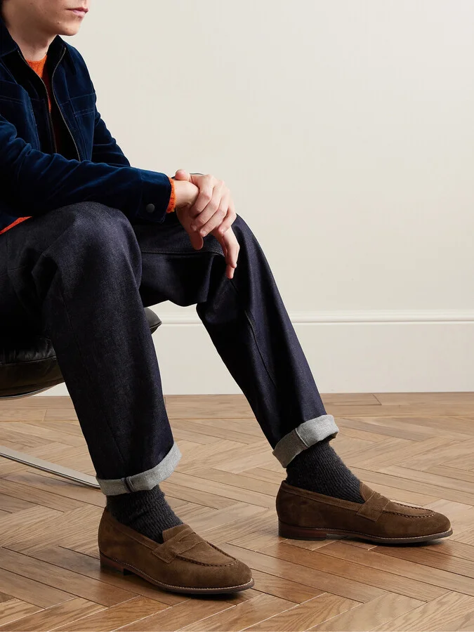 Lloyd Suede Penny Loafers - Image 2