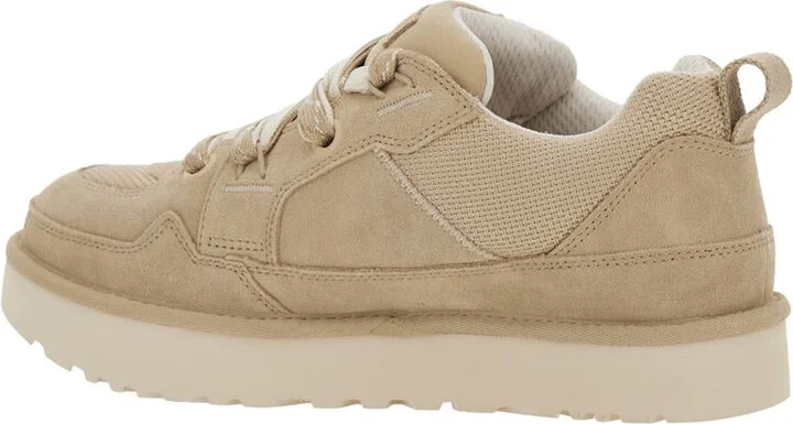 'Lo Lowmel' Beige Sneakers With Mesh Inserts And Logo On The Side In Suede Man - Image 3