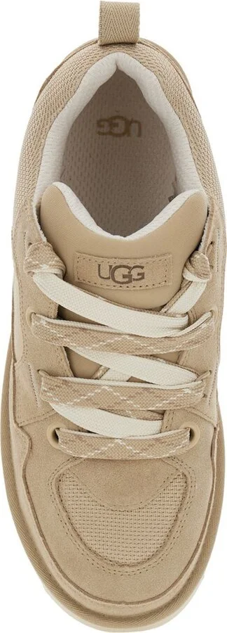 'Lo Lowmel' Beige Sneakers With Mesh Inserts And Logo On The Side In Suede Man - Image 4