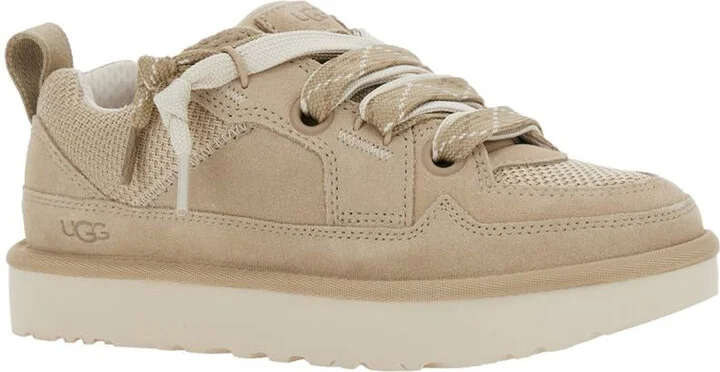 'Lo Lowmel' Beige Sneakers With Mesh Inserts And Logo On The Side In Suede Woman - Image 2