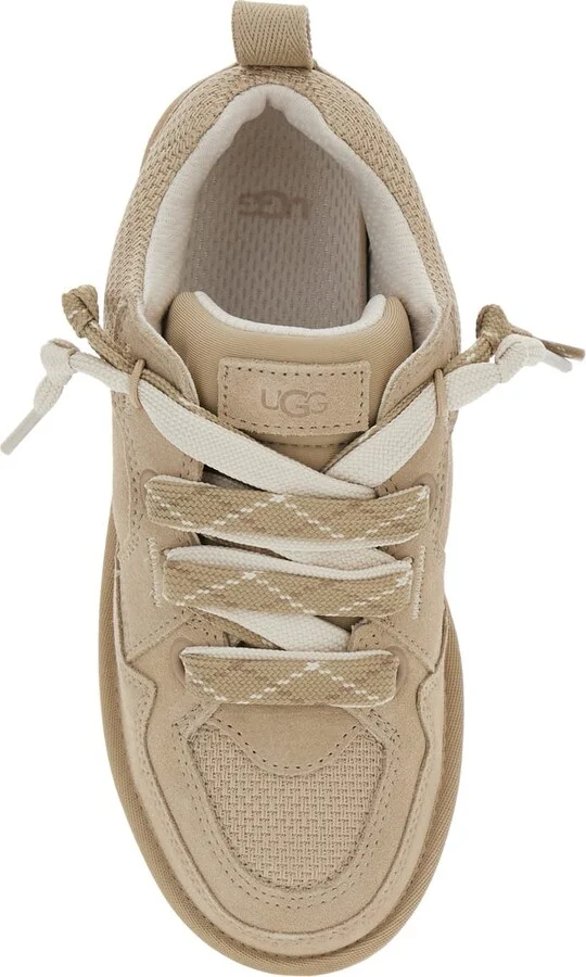 'lo Lowmel' Beige Sneakers With Mesh Inserts And Logo On The Side In Suede Woman - Image 4