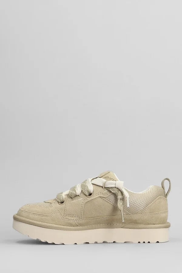 Lo Lowmel Slipper-mule In Beige Suede And Fabric - Image 3