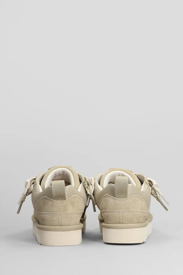 Lo Lowmel Slipper-mule In Beige Suede And Fabric - Image 4