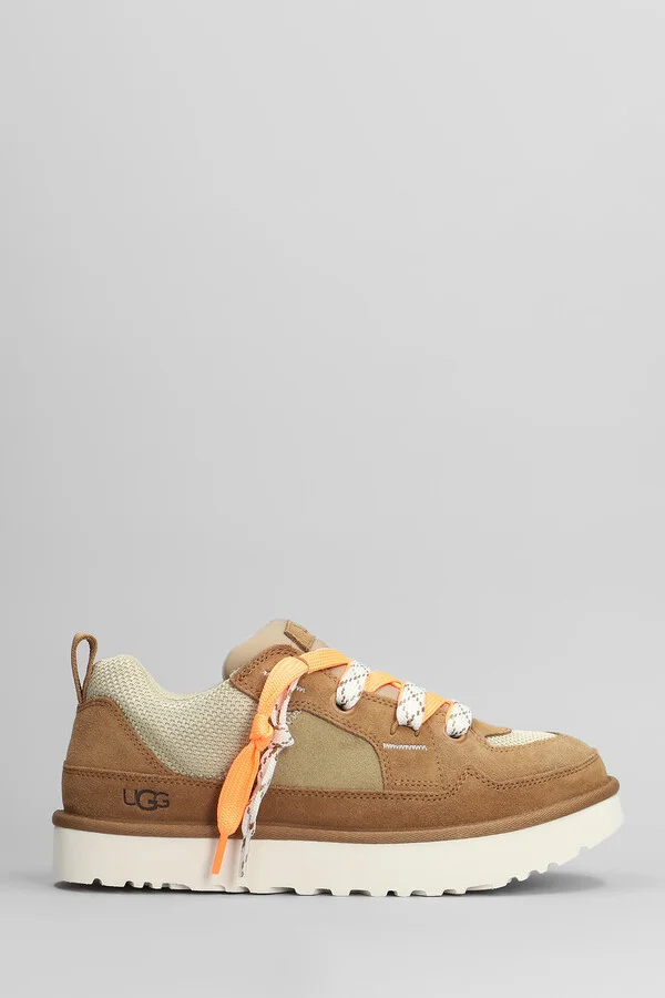 Lo Lowmel Sneakers In Leather Color Suede And Fabric
