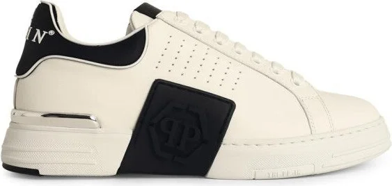 Lo-Top Phantom' White Leather Sneakers