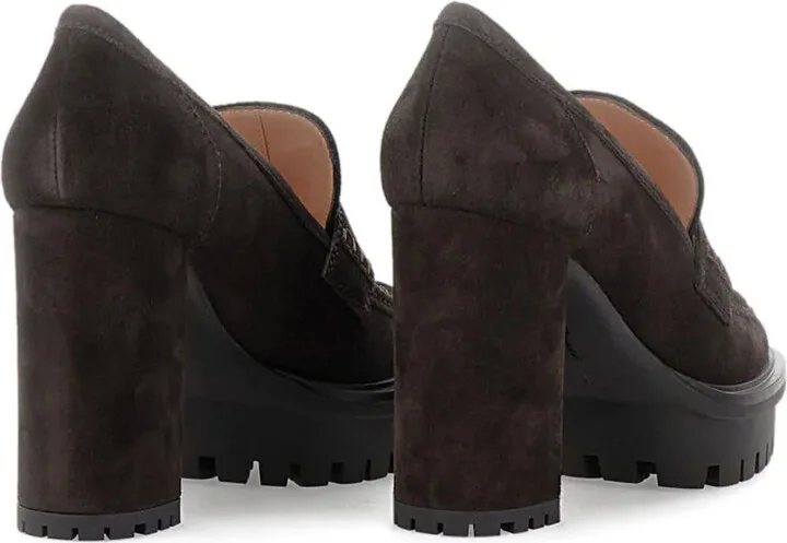 Loafer-Style Platform Heeled Pumps - Image 4