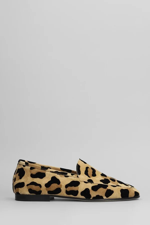 Loafers In Animalier Suede