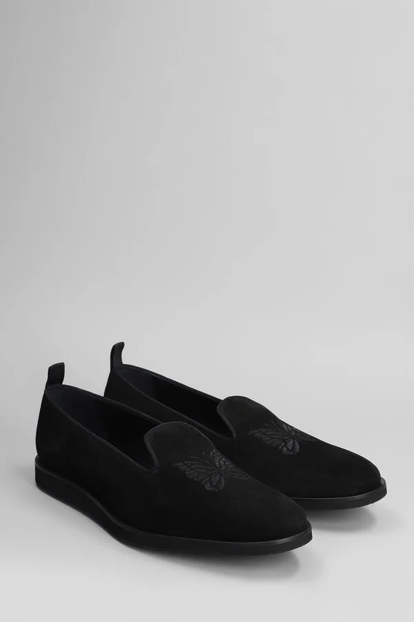 Loafers In Black Suede - Image 2