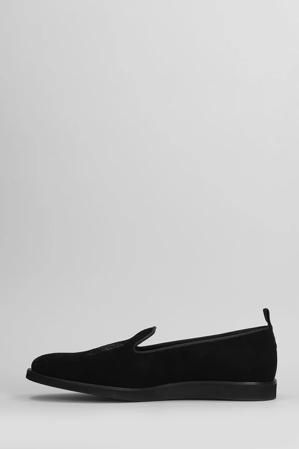 Loafers In Black Suede - Image 3