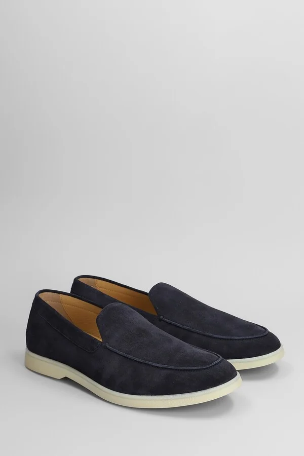 Loafers In Blue Suede - Image 2