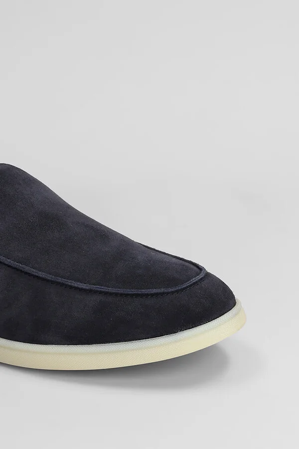 Loafers In Blue Suede - Image 5