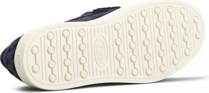 Loafers In Blue Suede Upper Tod's - Image 4