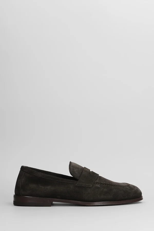 Loafers In Brown Suede