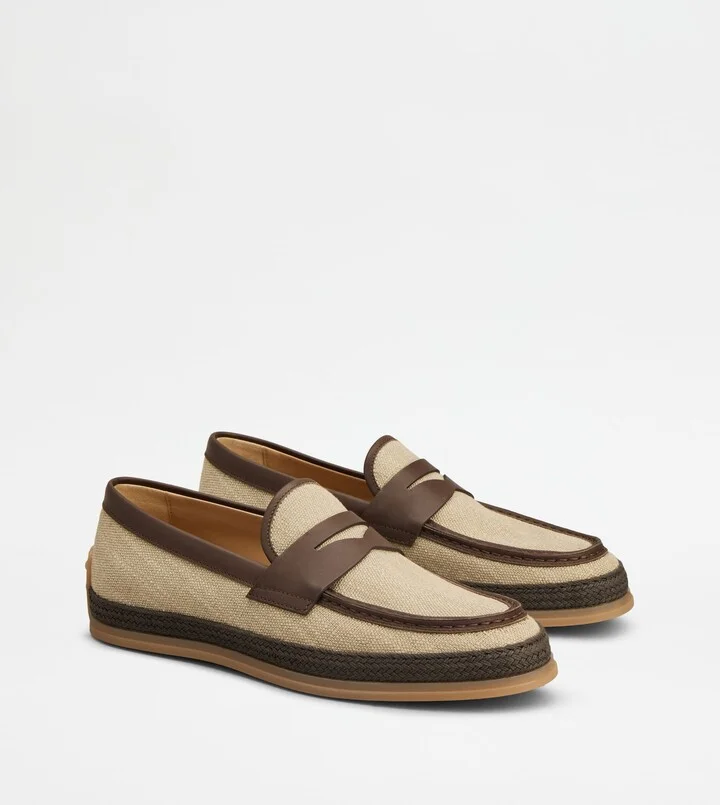Loafers in Canvas and Leather - Image 2