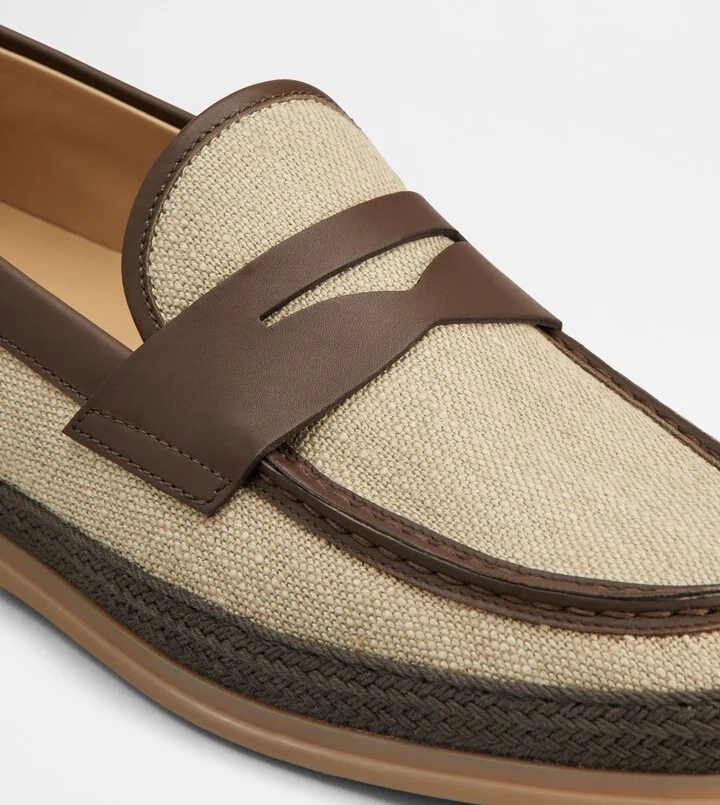 Loafers in Canvas and Leather - Image 5