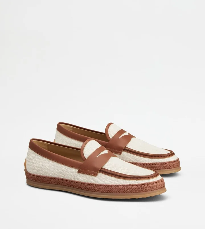 Loafers in Canvas and Leather - Image 2