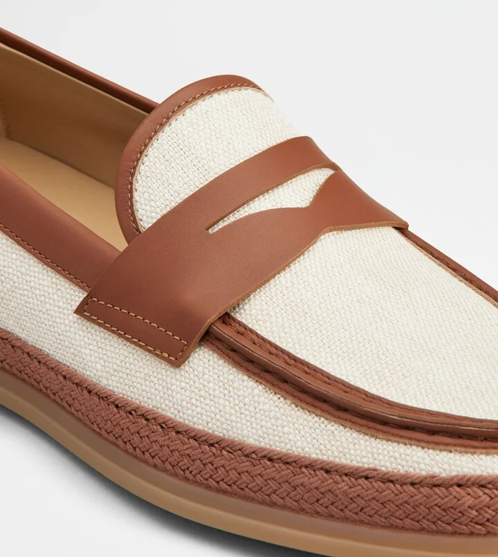 Loafers in Canvas and Leather - Image 5