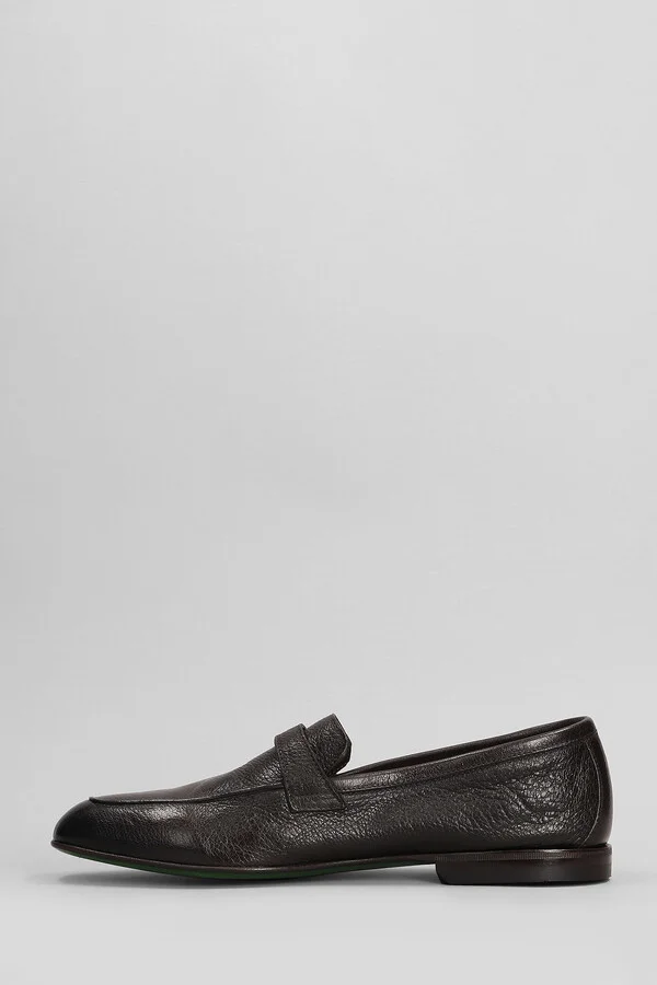 Loafers In Dark Brown Leather - Image 3