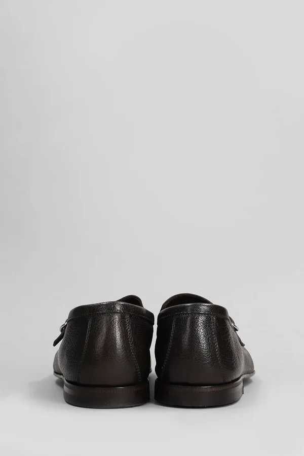 Loafers In Dark Brown Leather - Image 4