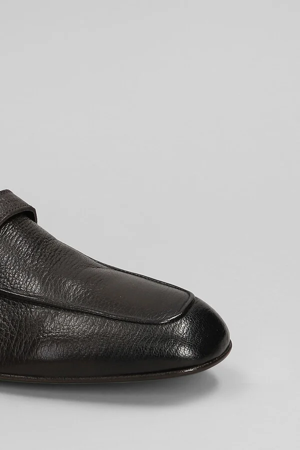 Loafers In Dark Brown Leather - Image 5