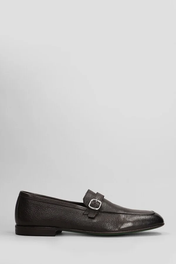 Loafers In Dark Brown Leather
