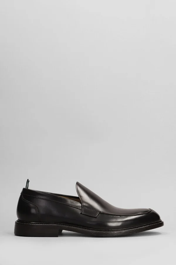 Loafers In Dark Brown Leather