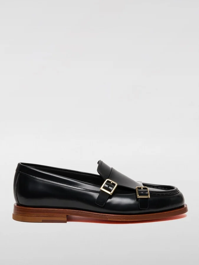 Loafers SANTONI Men color Black