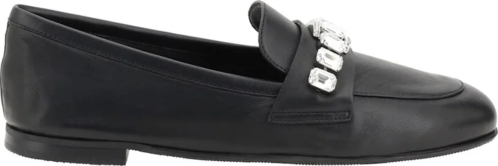 Loafers With Sparkling Embellishments