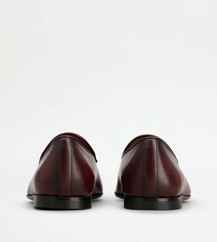 Loafers with Tassels in Leather - Image 3