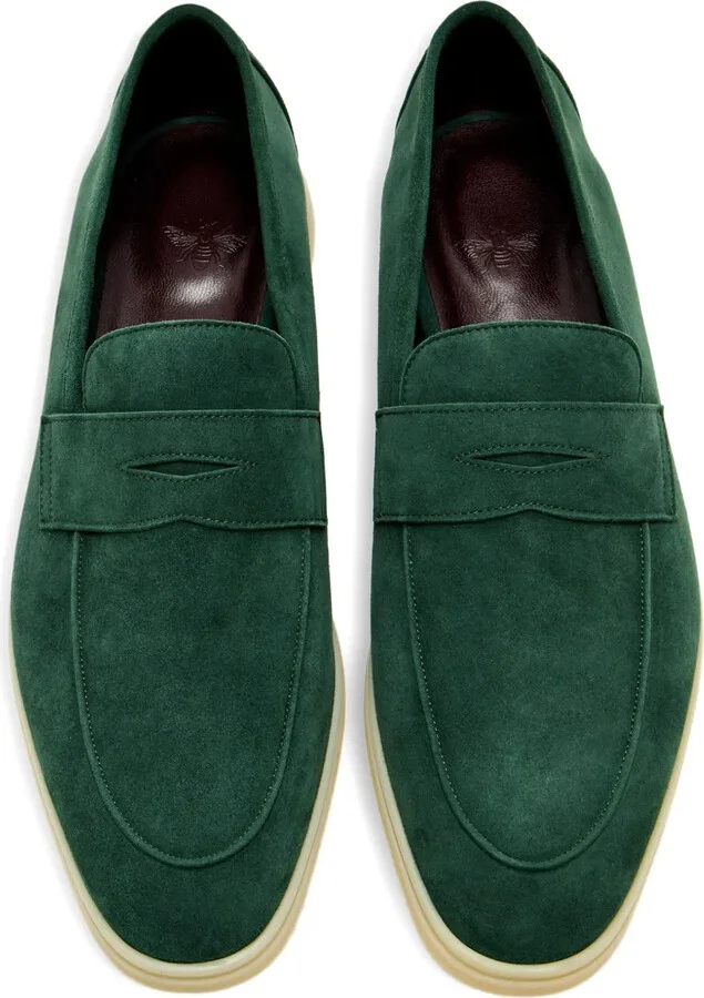 Loch penny suede loafers - Image 3