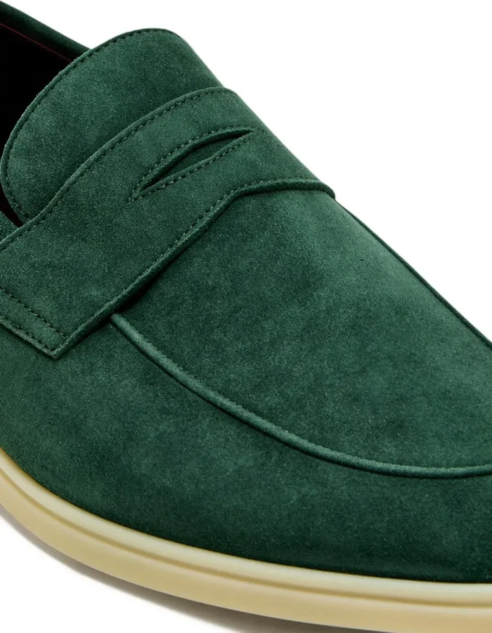 Loch penny suede loafers - Image 4