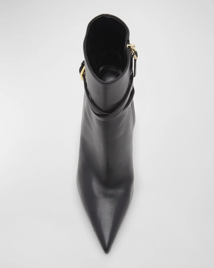 Lock 105mm Leather Ankle Booties - Image 5