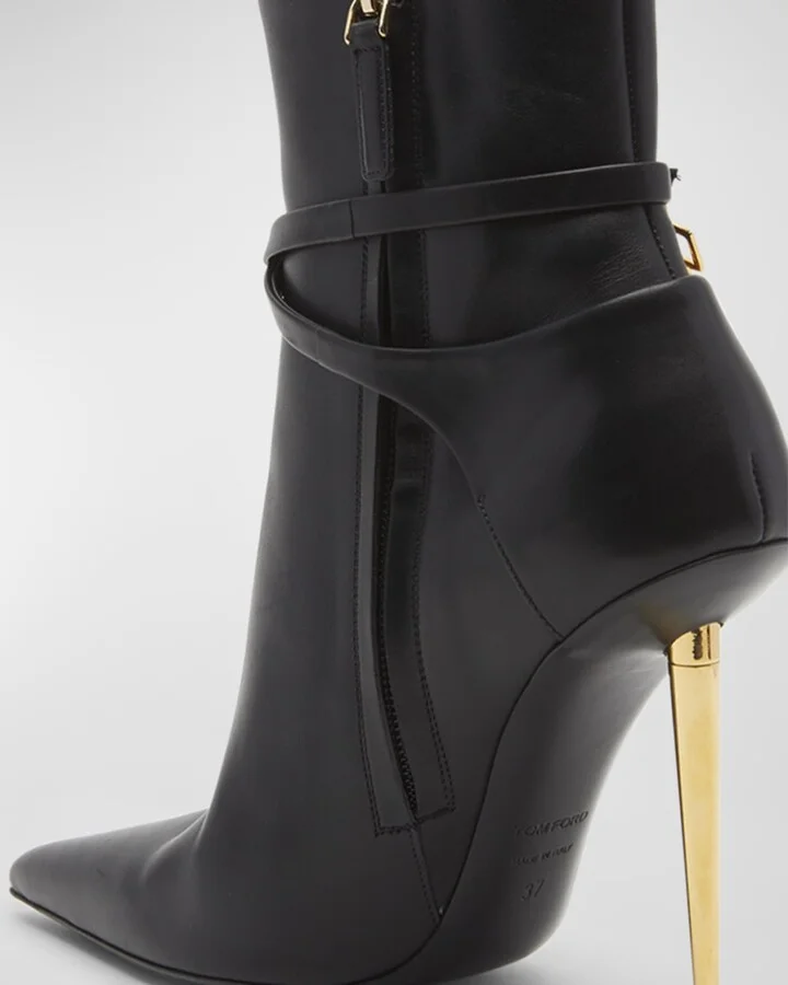 Lock 105mm Leather Ankle Booties - Image 6