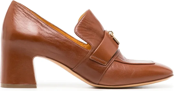 Lock 70mm leather pumps