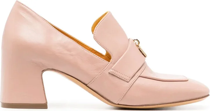 Lock 70mm leather pumps